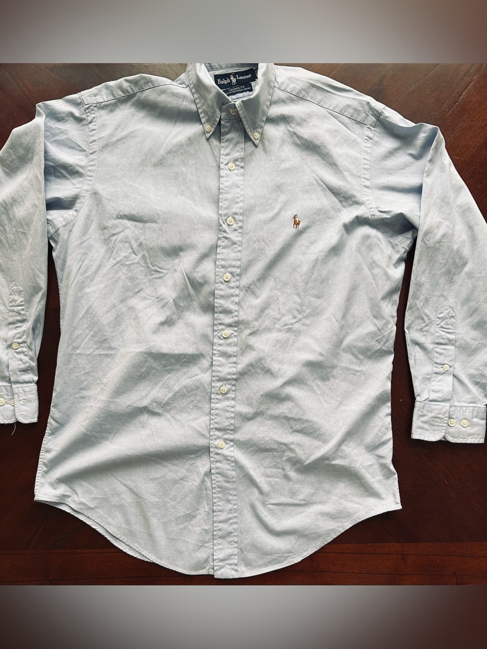 Ralph Lauren Light Blue Button-Down Oxford Shirt size 15 - Picture 2 of 6